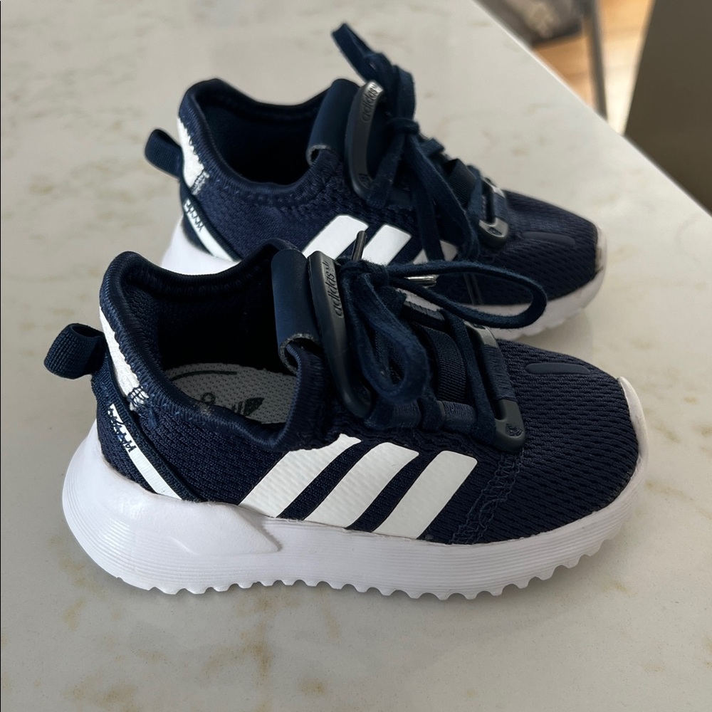 Adidas Baby Navy and White Sneakers